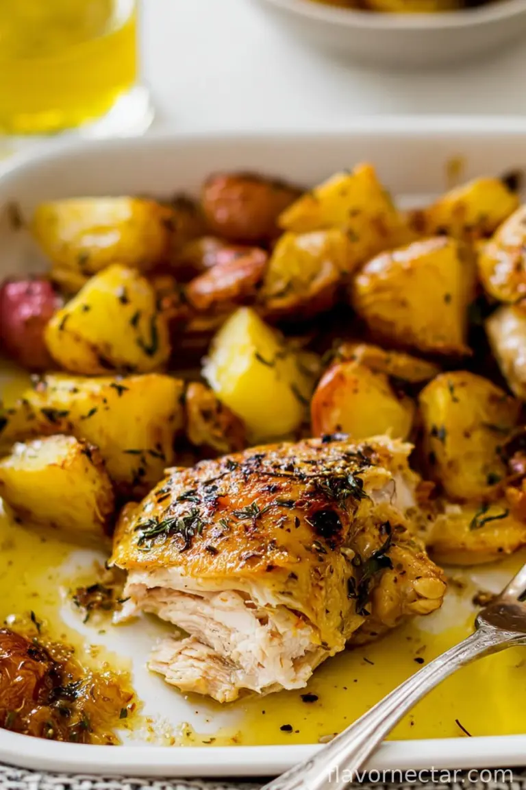 Baked Chicken and Potatoes (One Pan Recipe)
