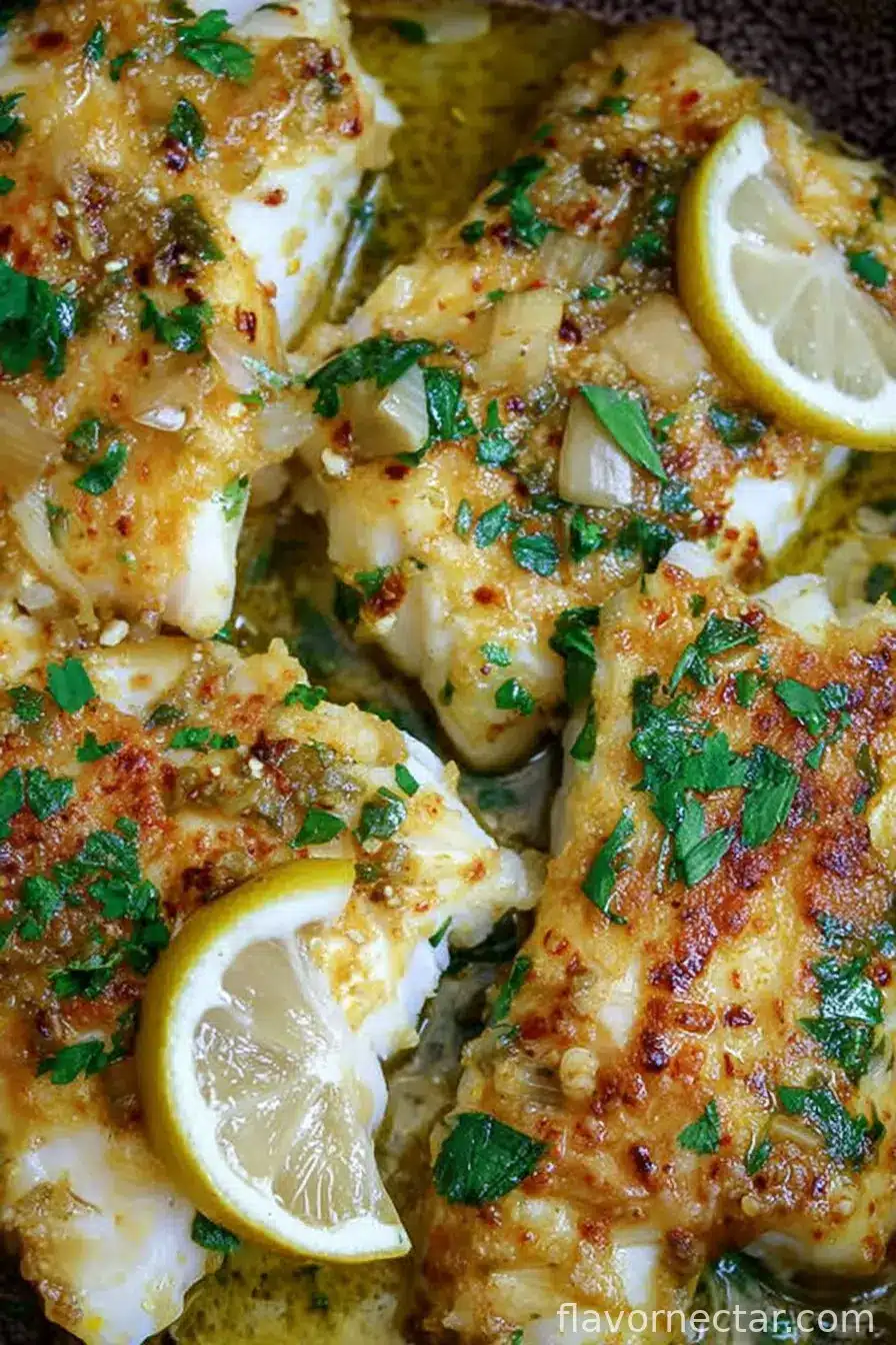 Baked Cod Recipe with Lemon and Garlic