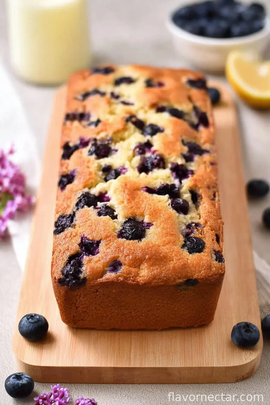 Blueberry Lemon Bread (No Eggs, No Dairy)