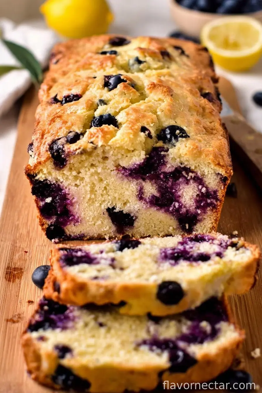 Blueberry Lemon Bread (No Eggs, No Dairy)