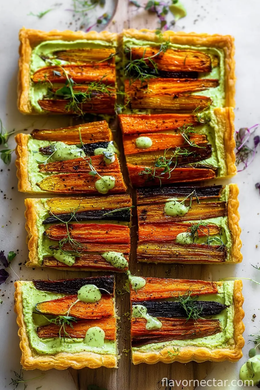 Carrot Tart with Green Goddess Ricotta