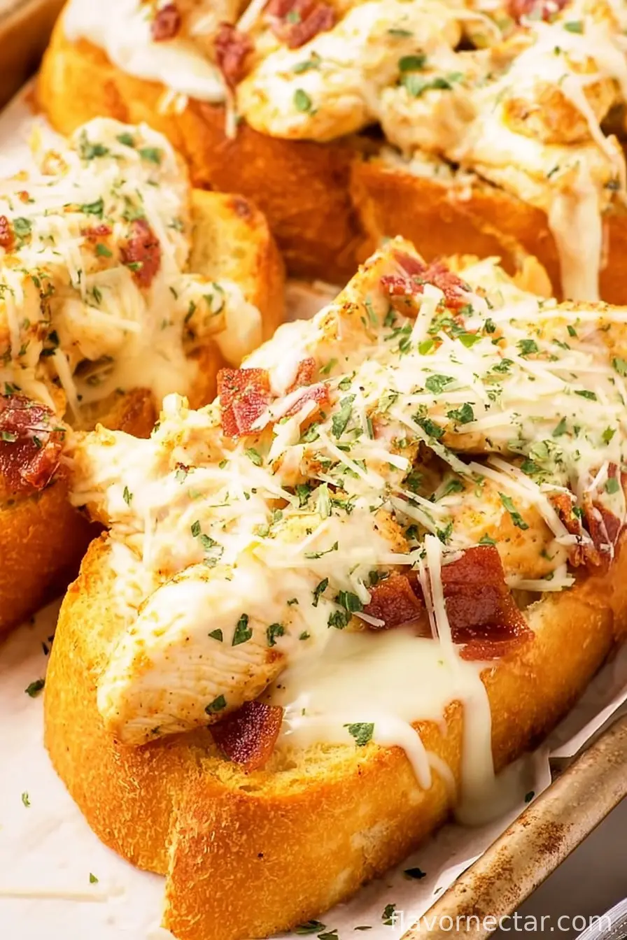 Chicken Alfredo Texas Toast
