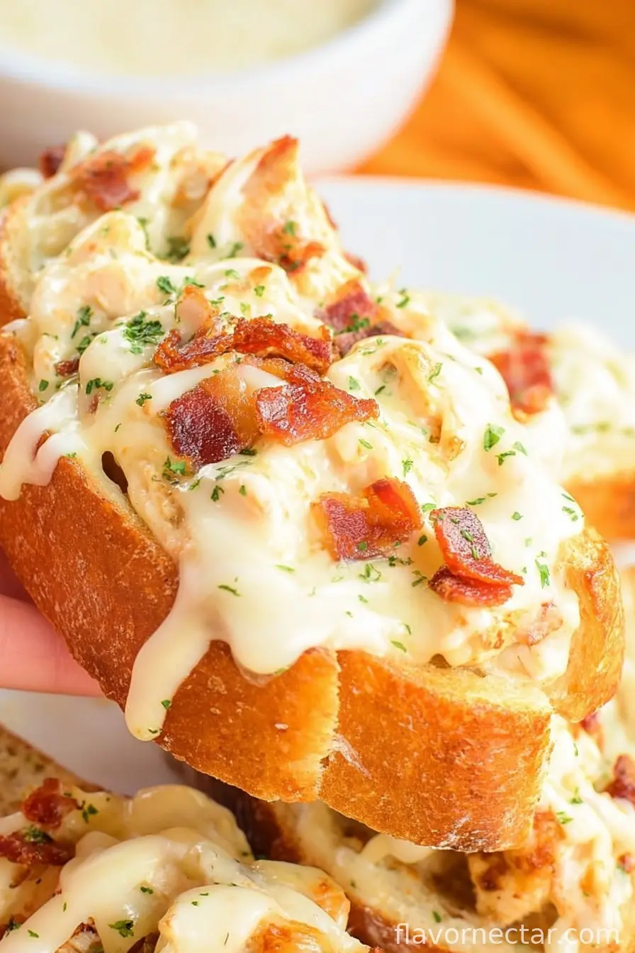Chicken Alfredo Texas Toast