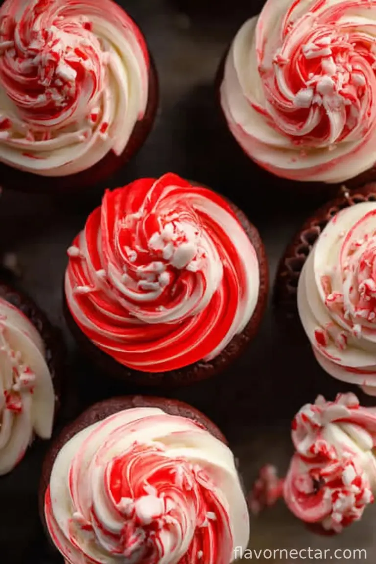 Chocolate Peppermint Cupcakes with Swirled Frosting