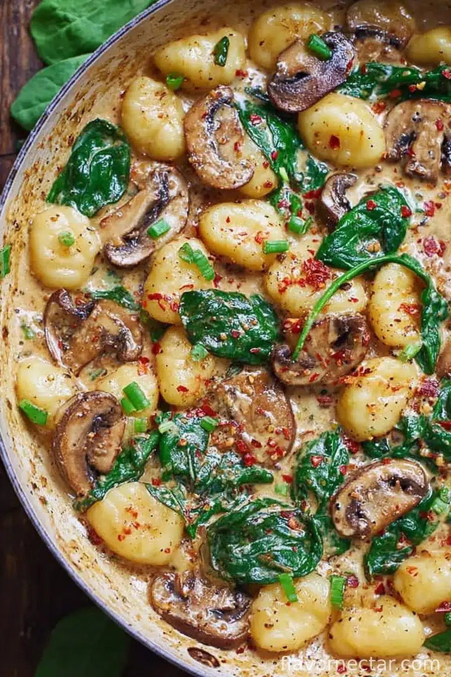 Creamy Spinach and Mushroom Gnocchi