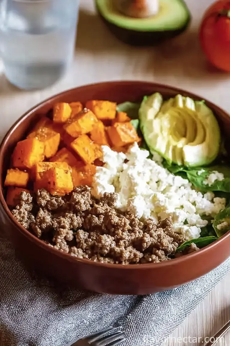 Gluten-Free High Protein Cottage Cheese Ground Beef Bowl