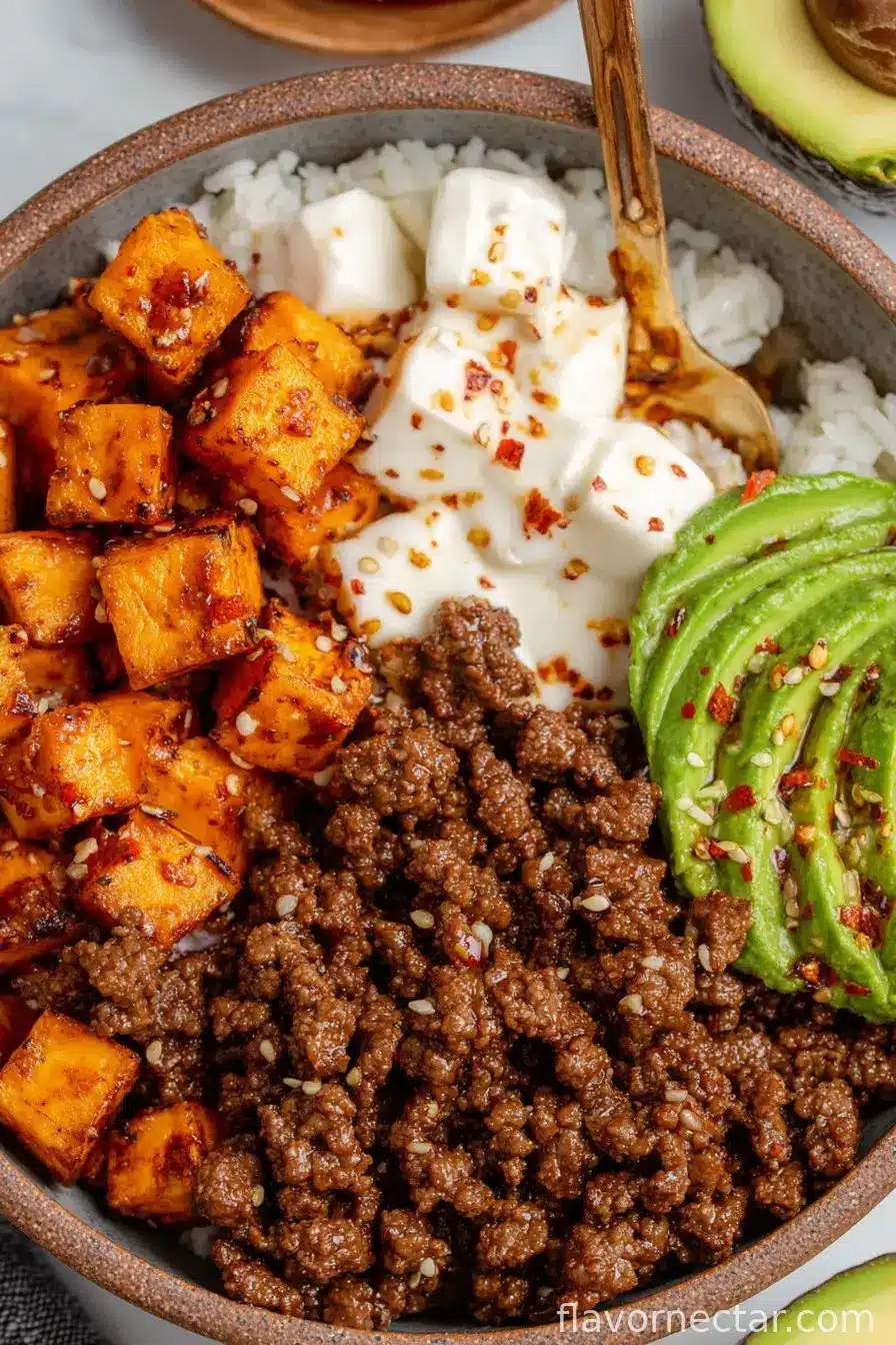 Hot Honey Beef Bowls