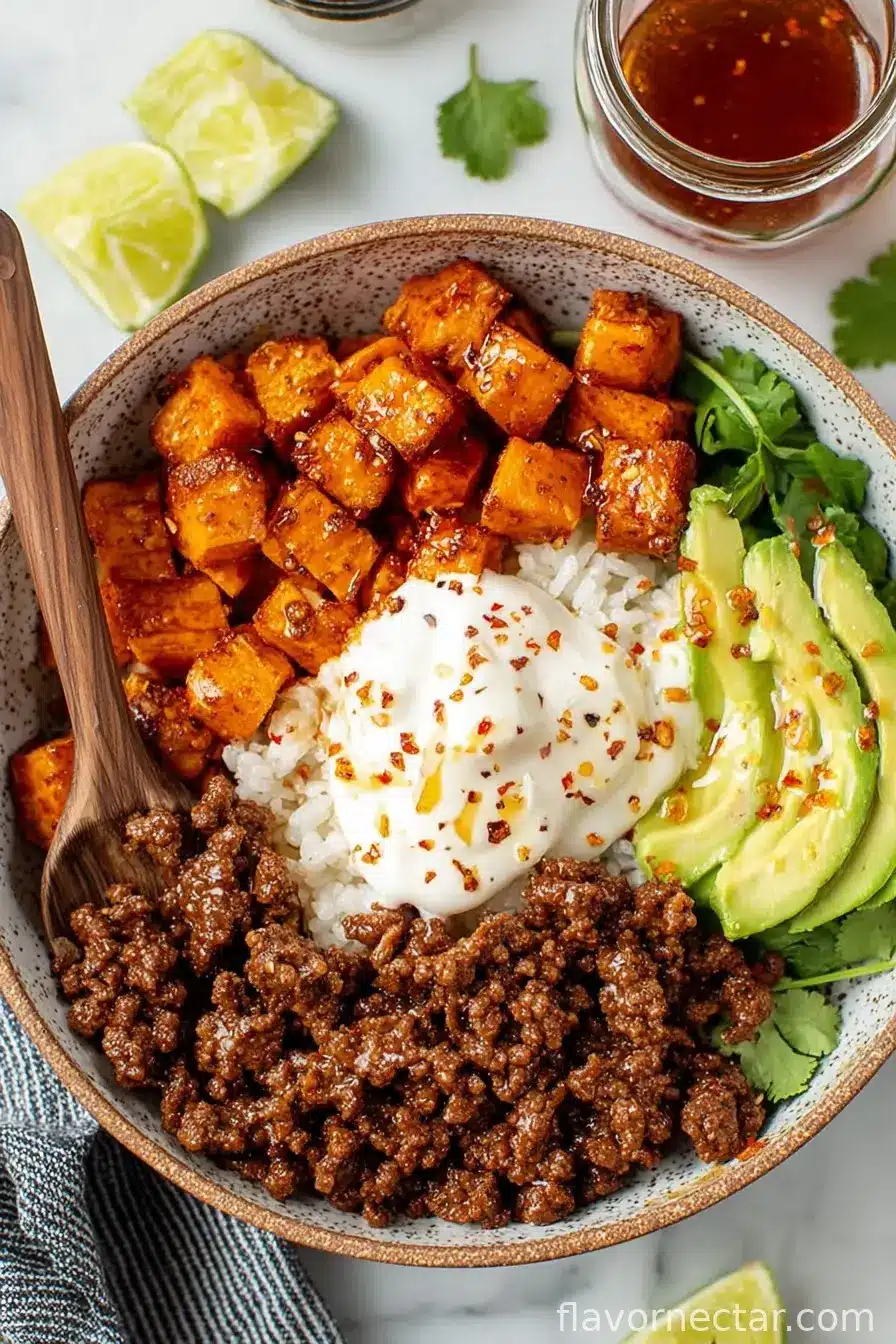 Hot Honey Beef Bowls