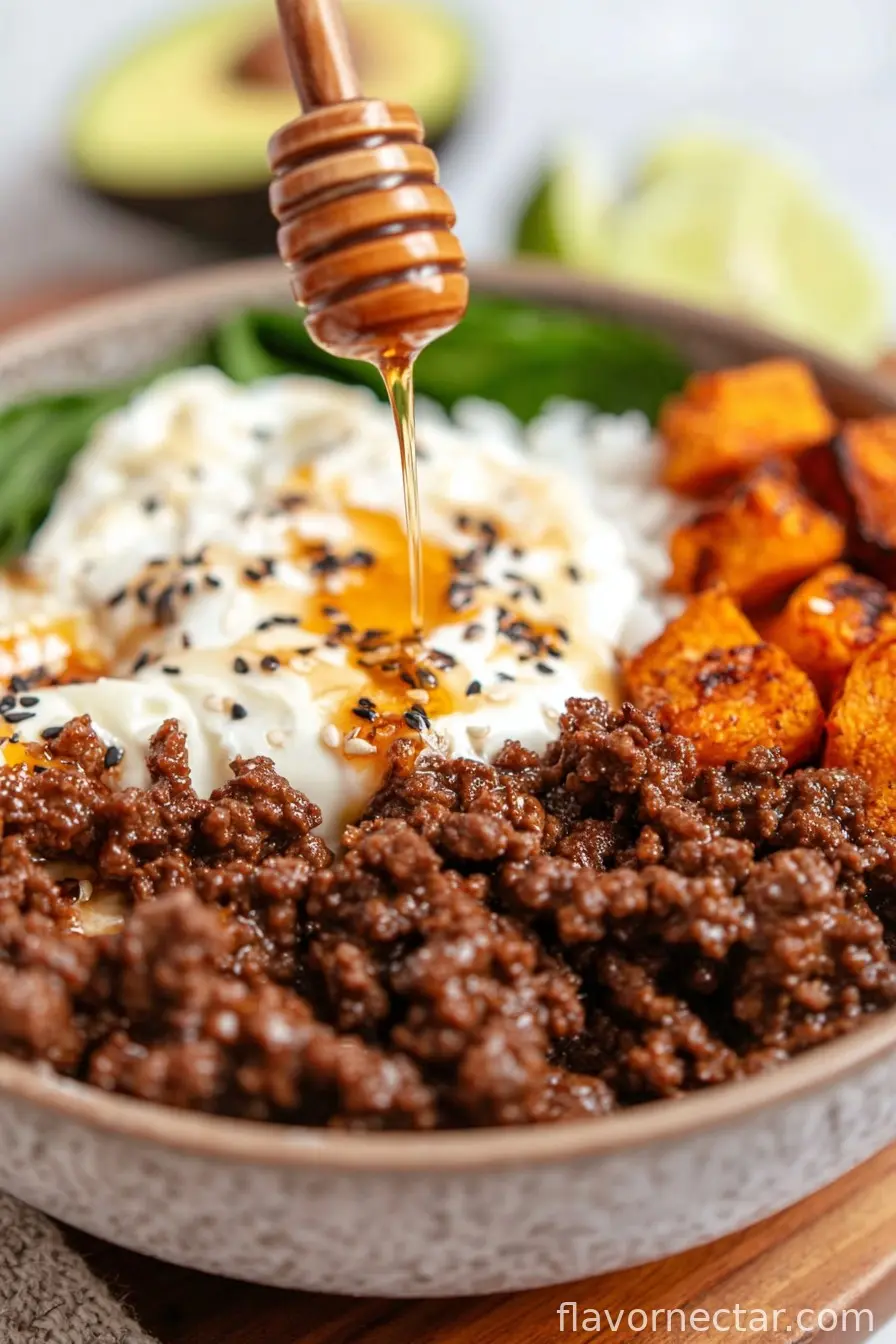 Hot Honey Beef Bowls