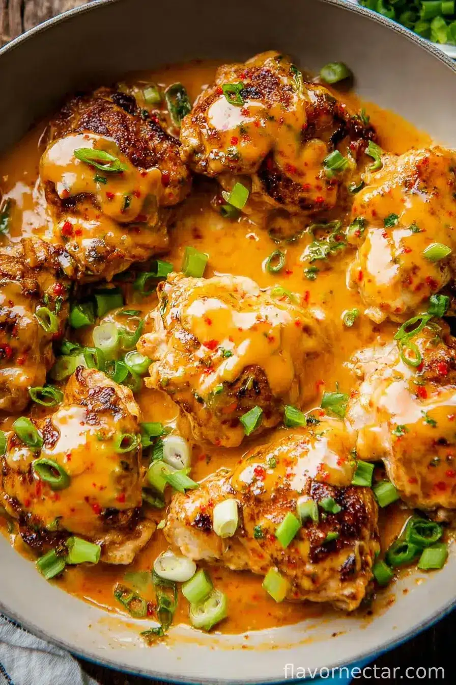 Skillet Bang Bang Chicken Thighs