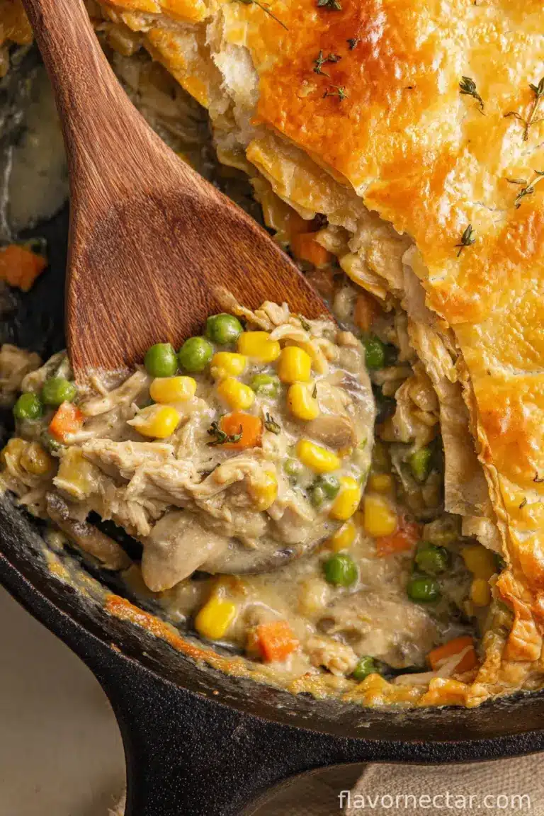 Skillet Chicken Pot Pie with Puff Pastry