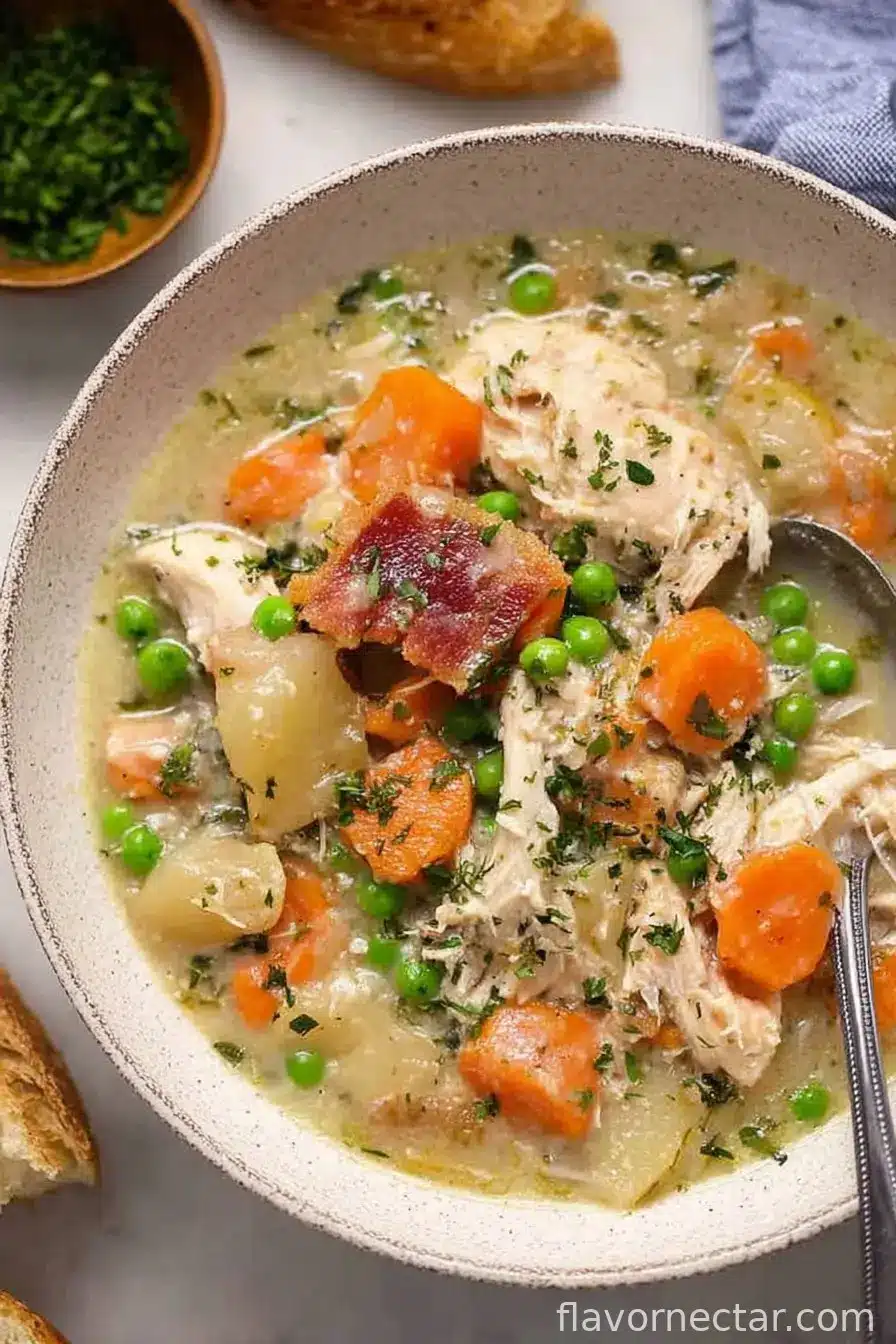 Slow Cooker Garlic Parmesan Chicken Stew