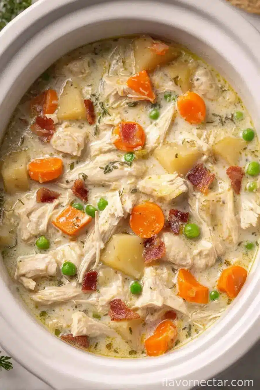 Slow Cooker Garlic Parmesan Chicken Stew