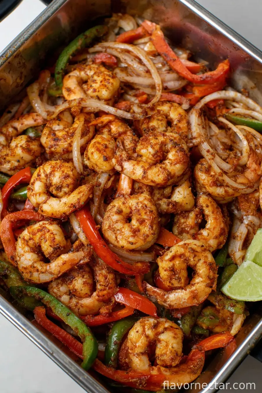 Air Fryer Shrimp Fajita Tacos