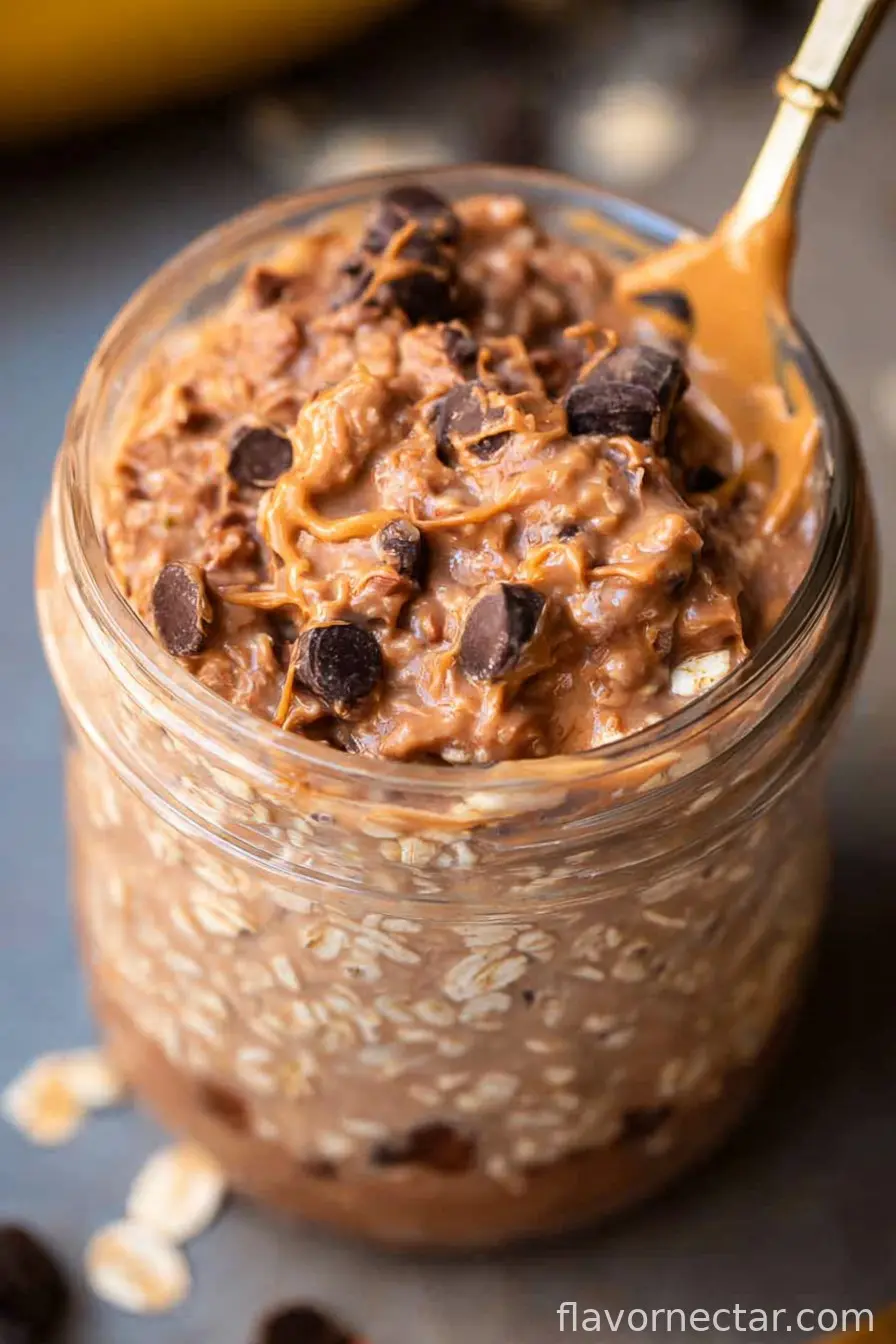 Chocolate Peanut Butter Overnight Oats