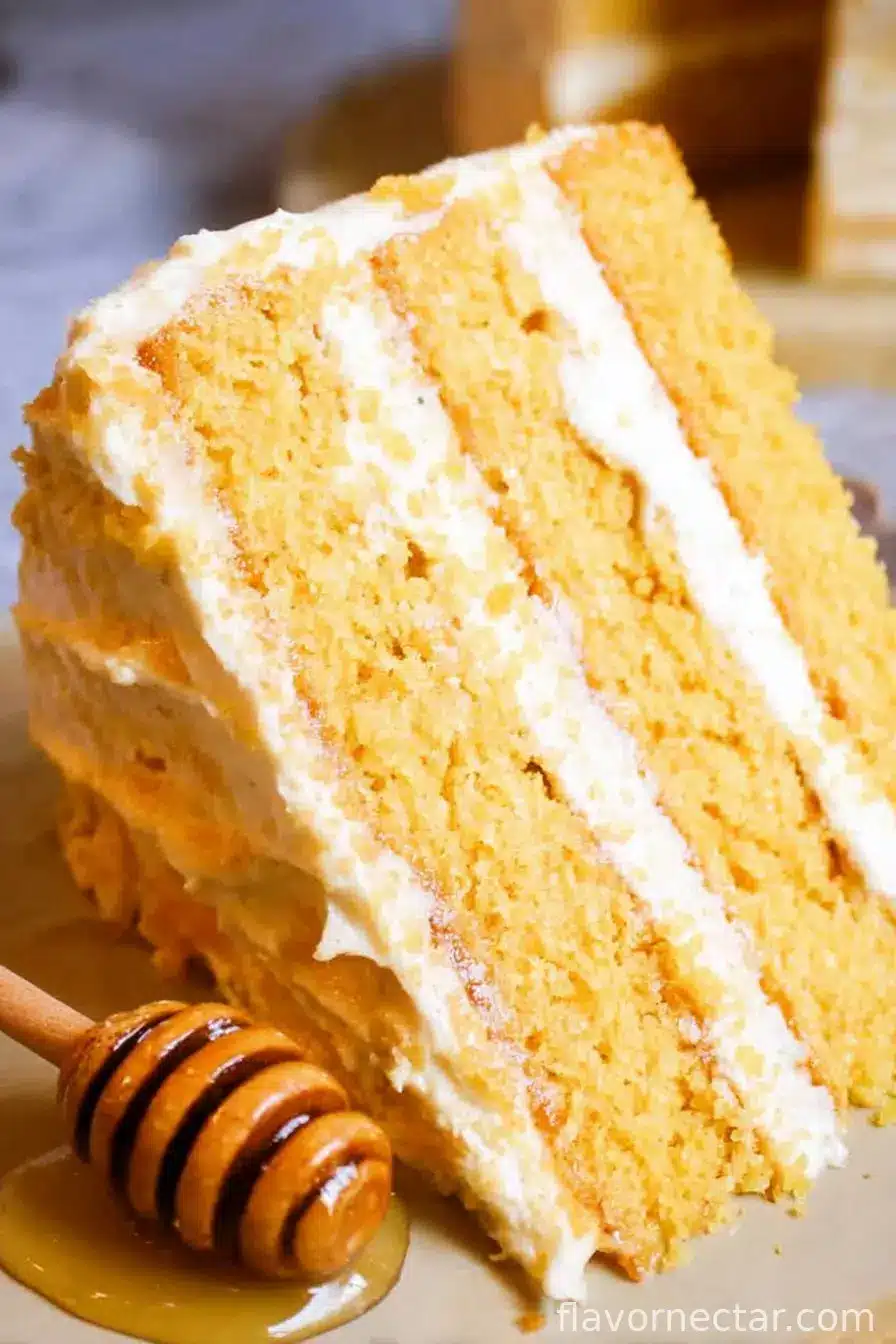 Layered Cornbread Cake with Whipped Honey Butter Frosting