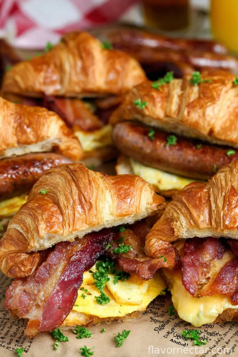 Maple-Dijon Breakfast Croissant Sandwiches