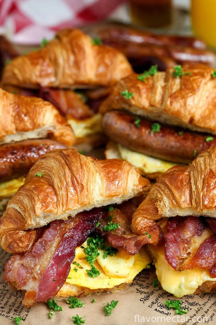 Maple-Dijon Breakfast Croissant Sandwiches