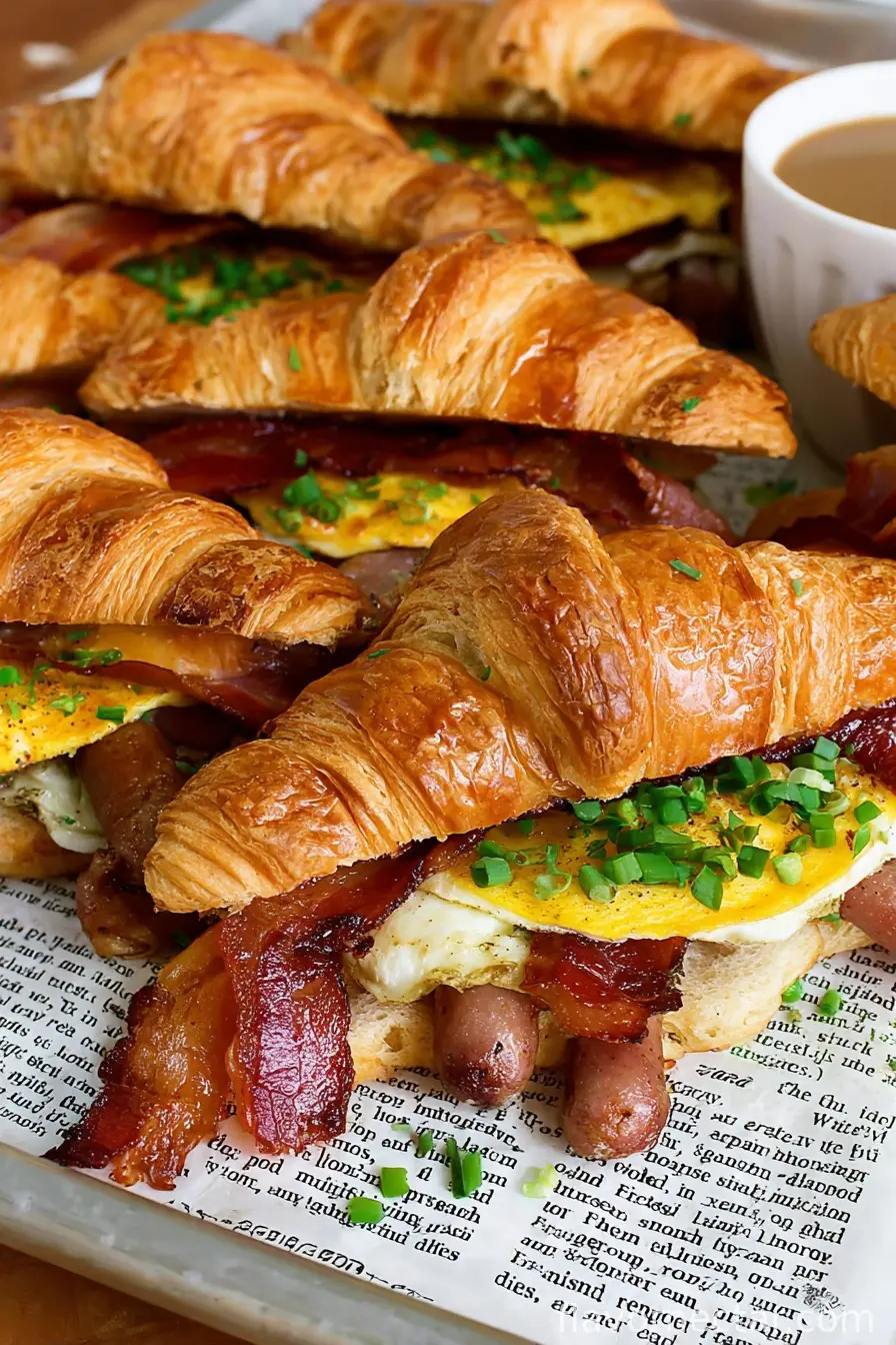 Maple-Dijon Breakfast Croissant Sandwiches
