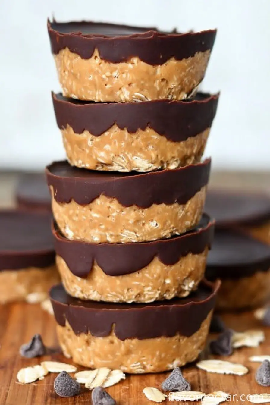 No Bake Peanut Butter Oat Cups