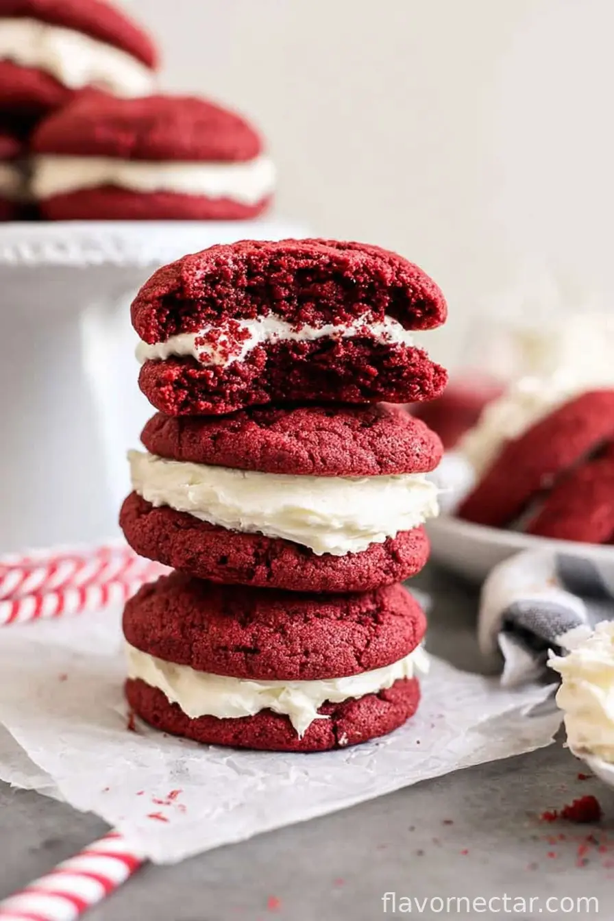Red Velvet Cake Mix Cookies with Cream Cheese Icing