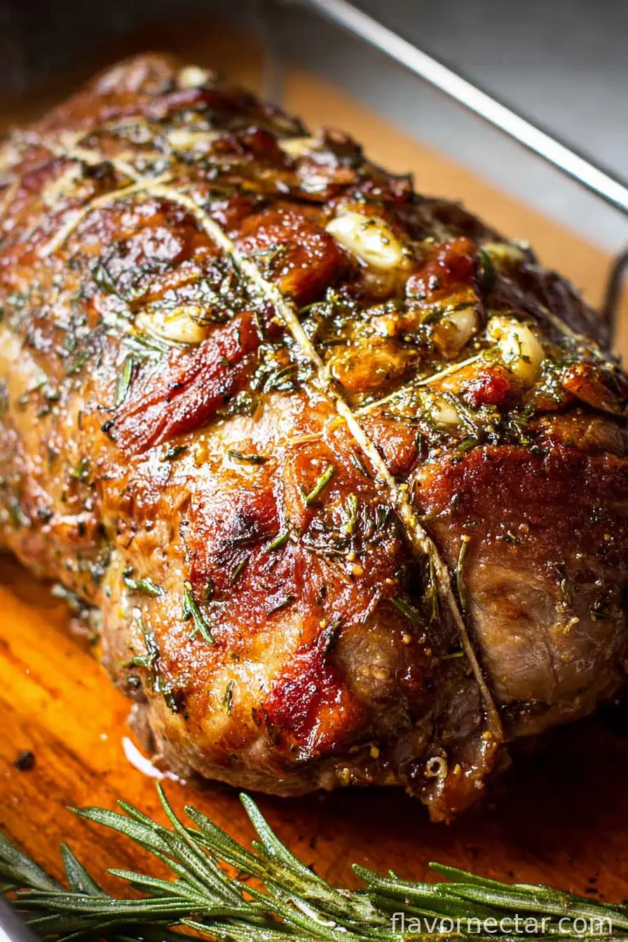 Roasted Boneless Leg of Lamb with Rosemary and Garlic