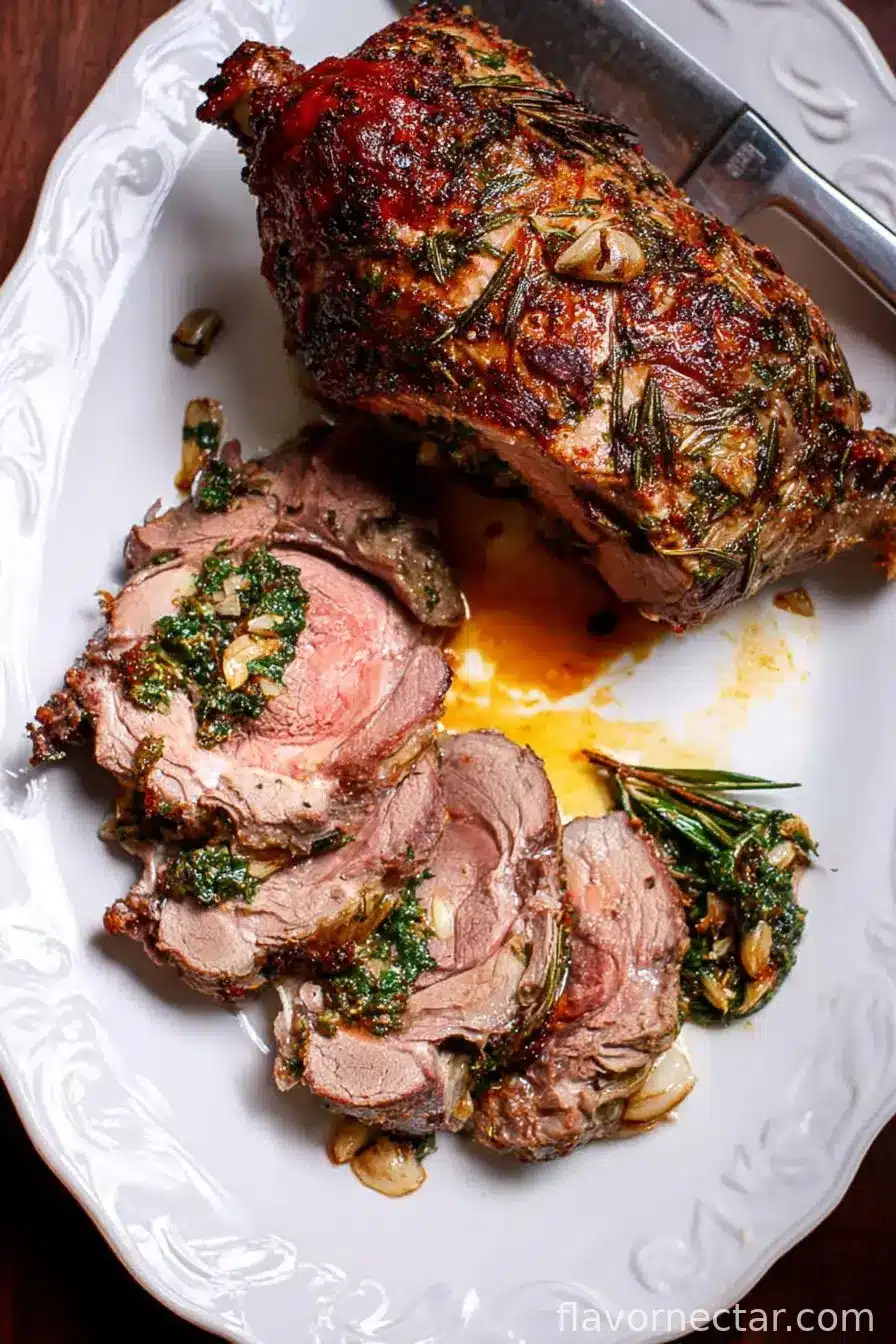 Roasted Boneless Leg of Lamb with Rosemary and Garlic