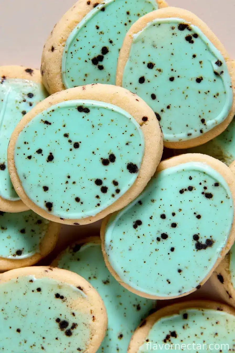 Speckled Egg Easter Shortbread Cookies