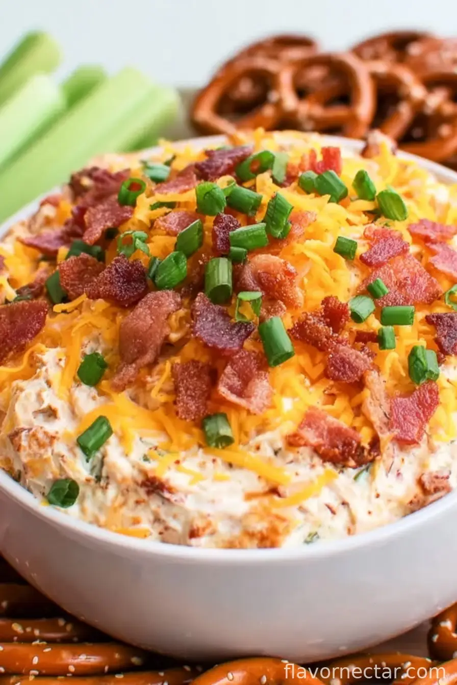 Bacon Cheddar Pretzel Dip