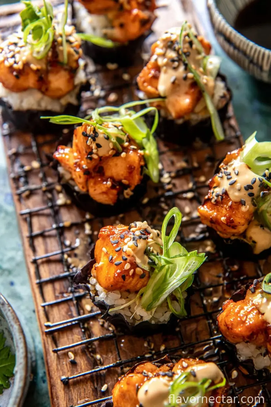 Baked Chipotle Salmon Sushi Cups