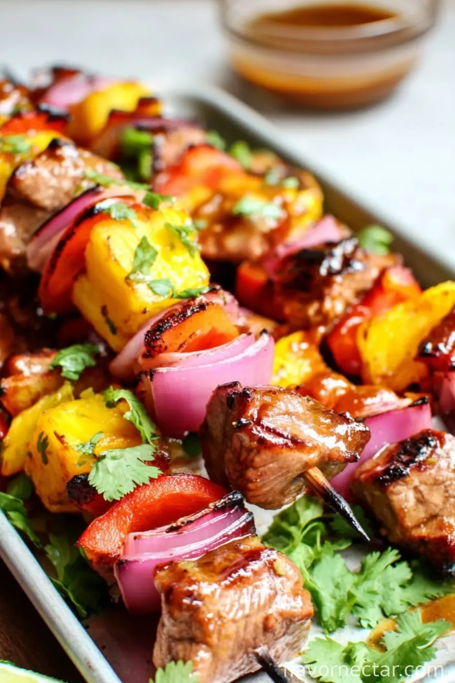 BBQ Pork Kabobs with Pineapple
