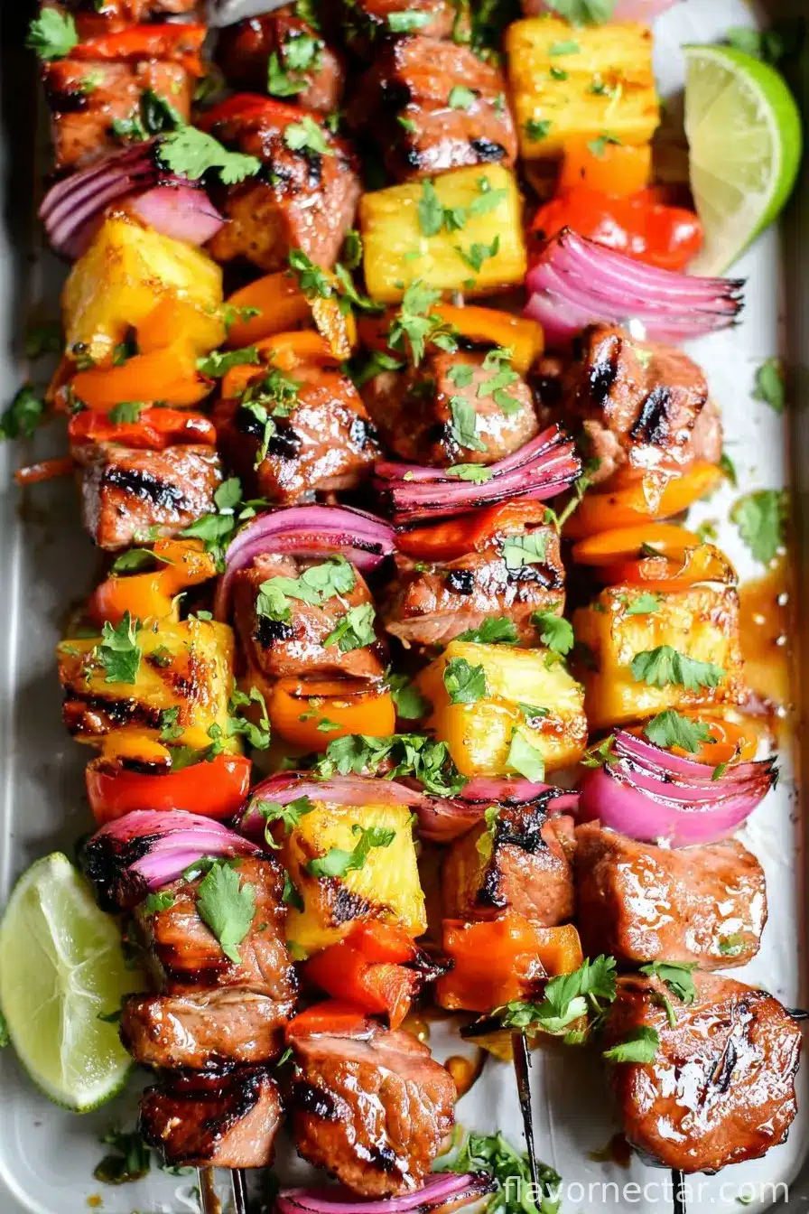 BBQ Pork Kabobs with Pineapple