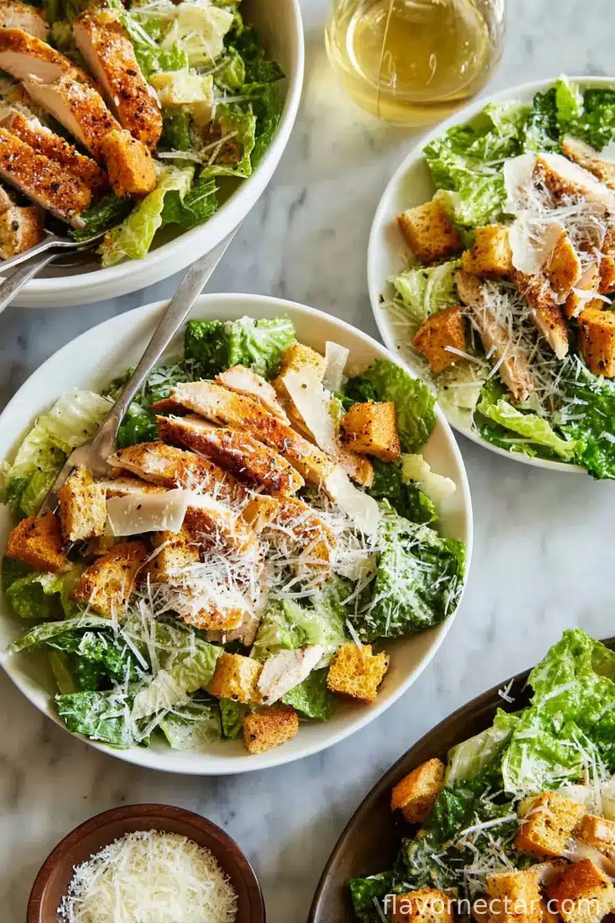 Chicken Caesar Salad with Homemade Croutons