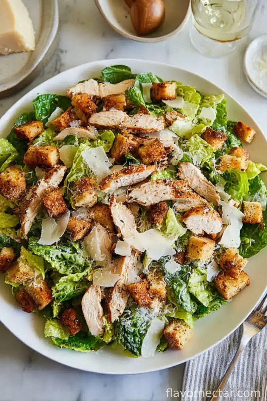 Chicken Caesar Salad with Homemade Croutons