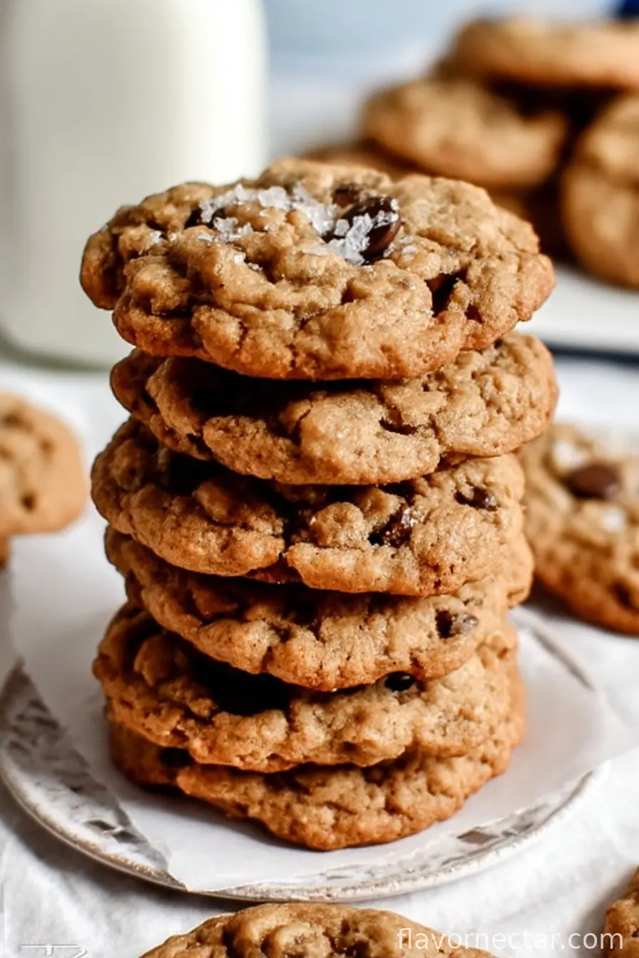Flourless Peanut Butter Oatmeal Chocolate Chip Cookies