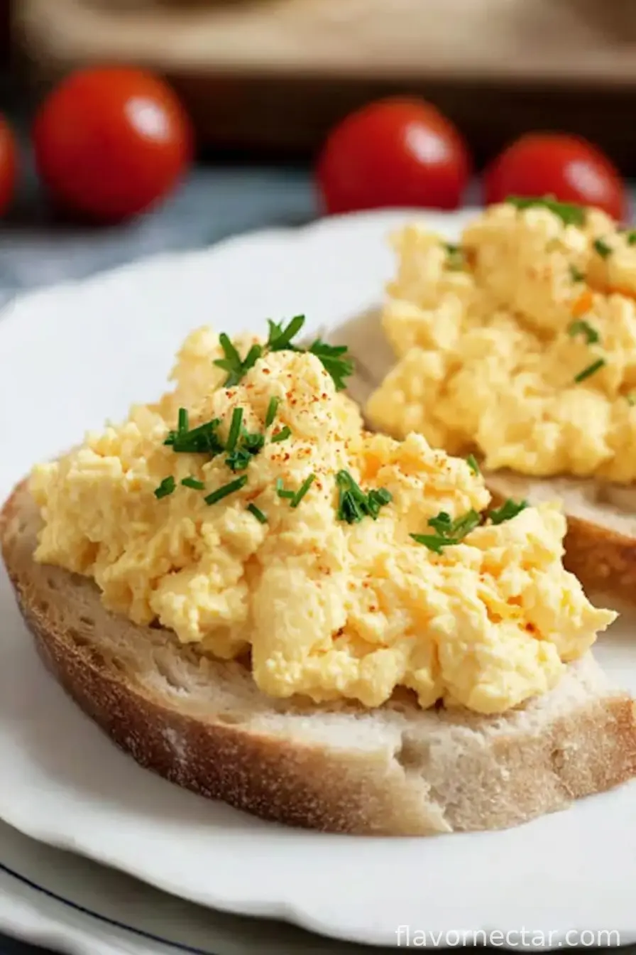 Fluffy Ricotta Scrambled Eggs