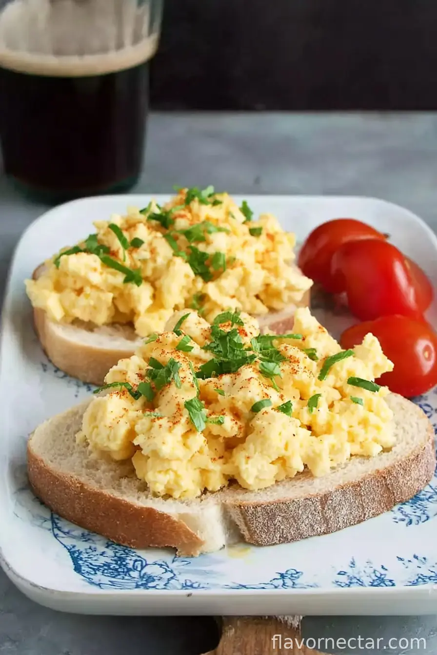 Fluffy Ricotta Scrambled Eggs