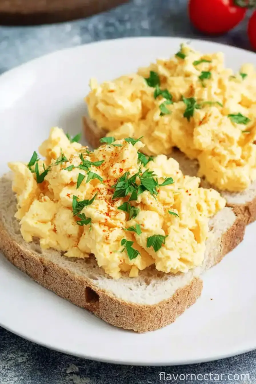 Fluffy Ricotta Scrambled Eggs