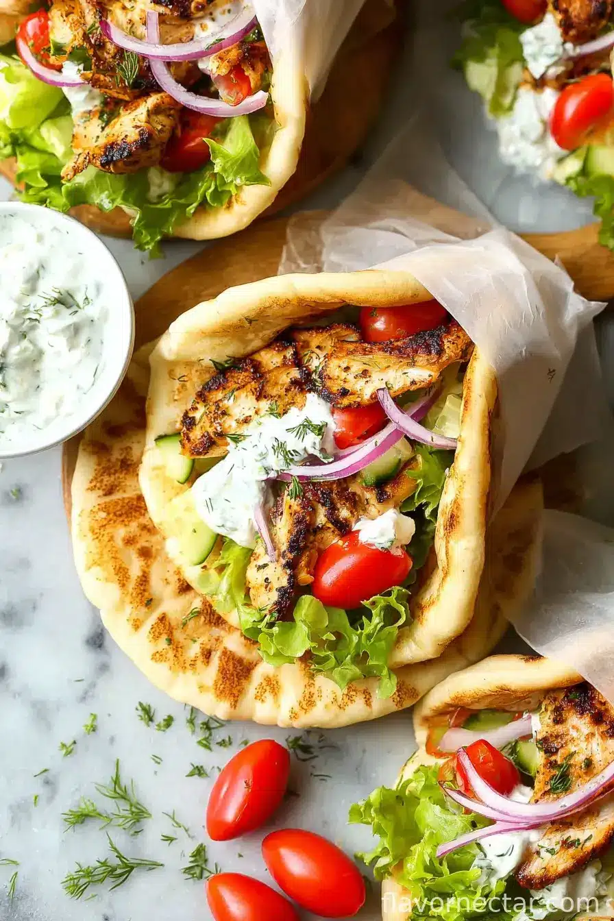 Greek Chicken Gyros