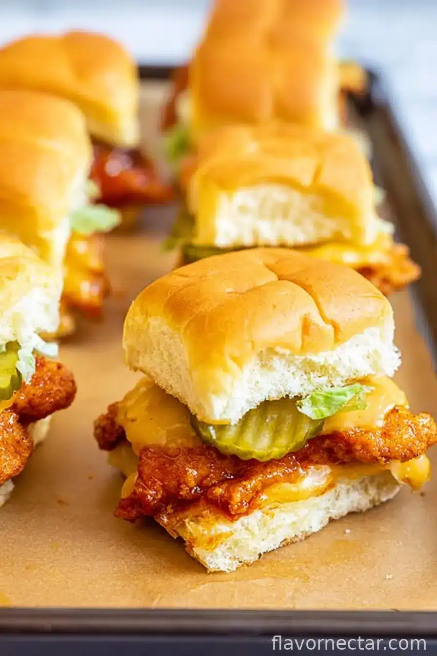 Nashville Hot Honey Butter Chicken Sliders