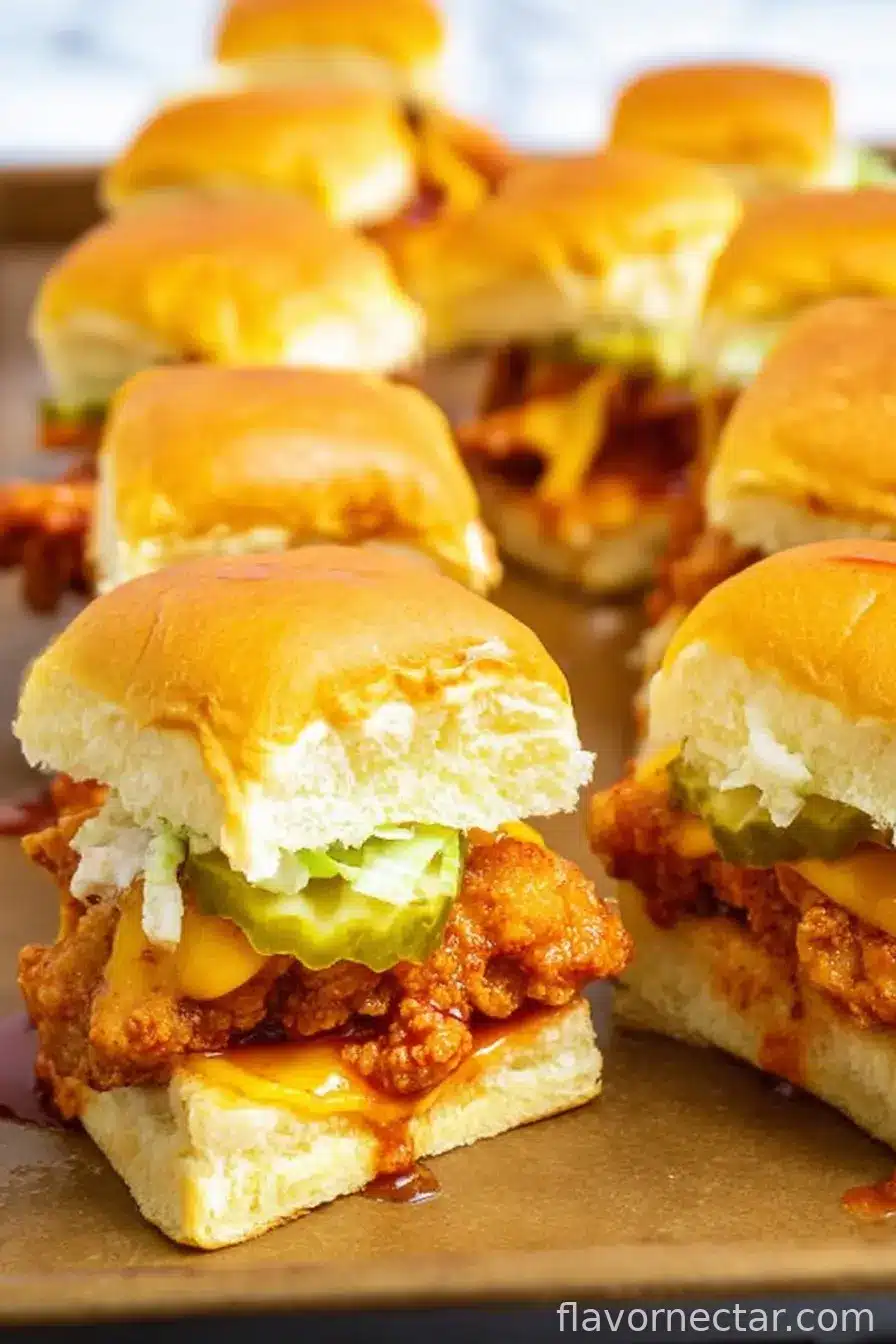 Nashville Hot Honey Butter Chicken Sliders