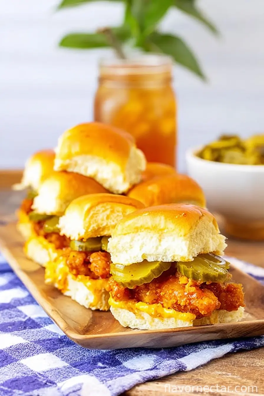 Nashville Hot Honey Butter Chicken Sliders