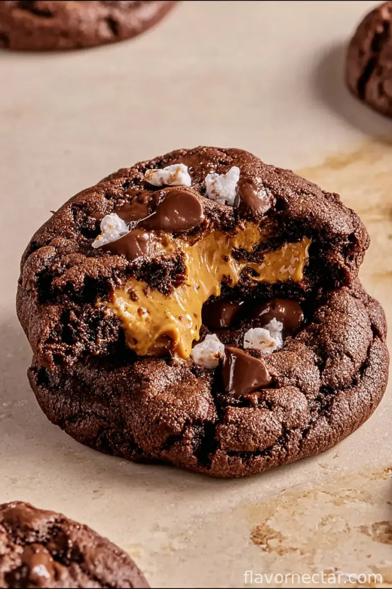 Peanut Butter Stuffed Chocolate Cookies
