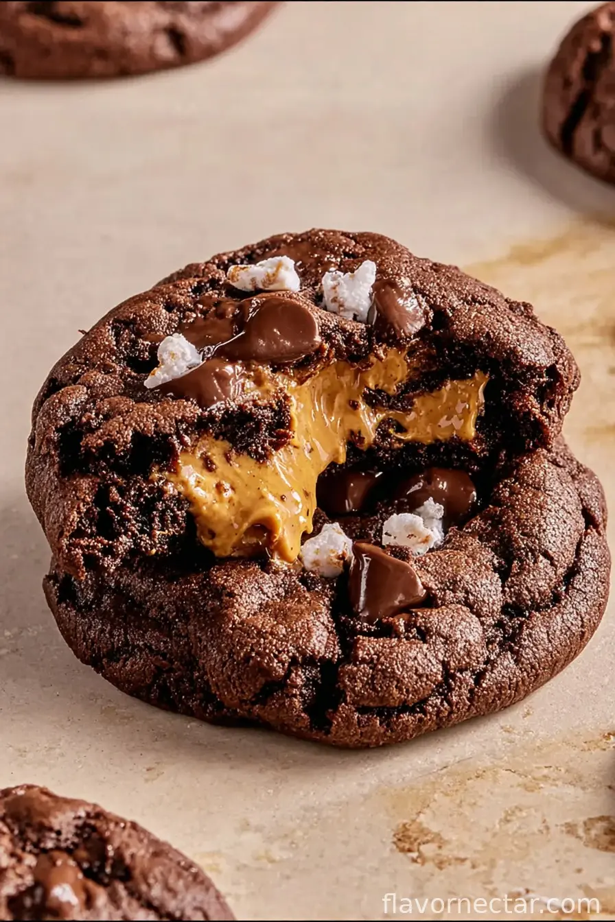 Peanut Butter Stuffed Chocolate Cookies