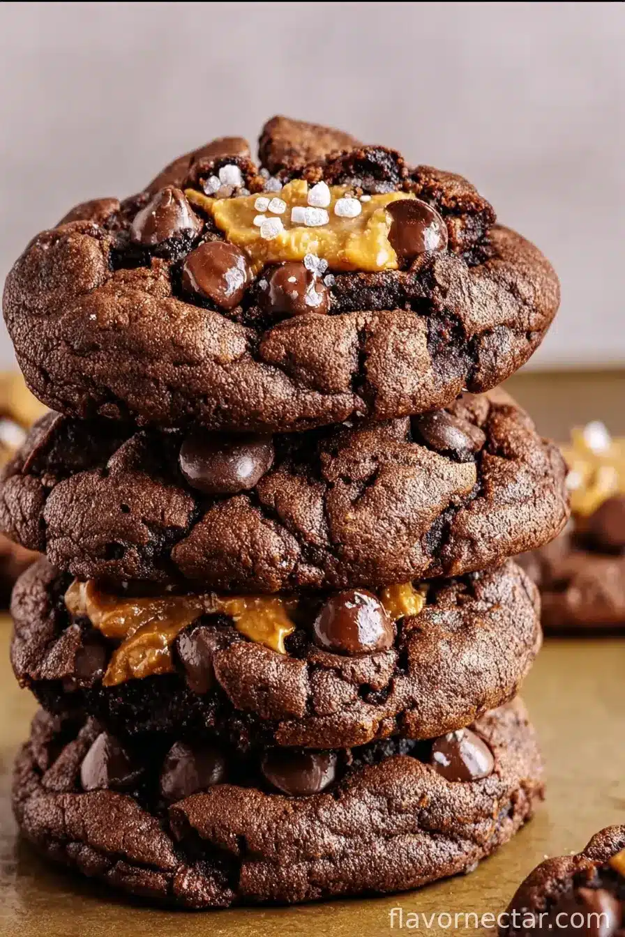 Peanut Butter Stuffed Chocolate Cookies
