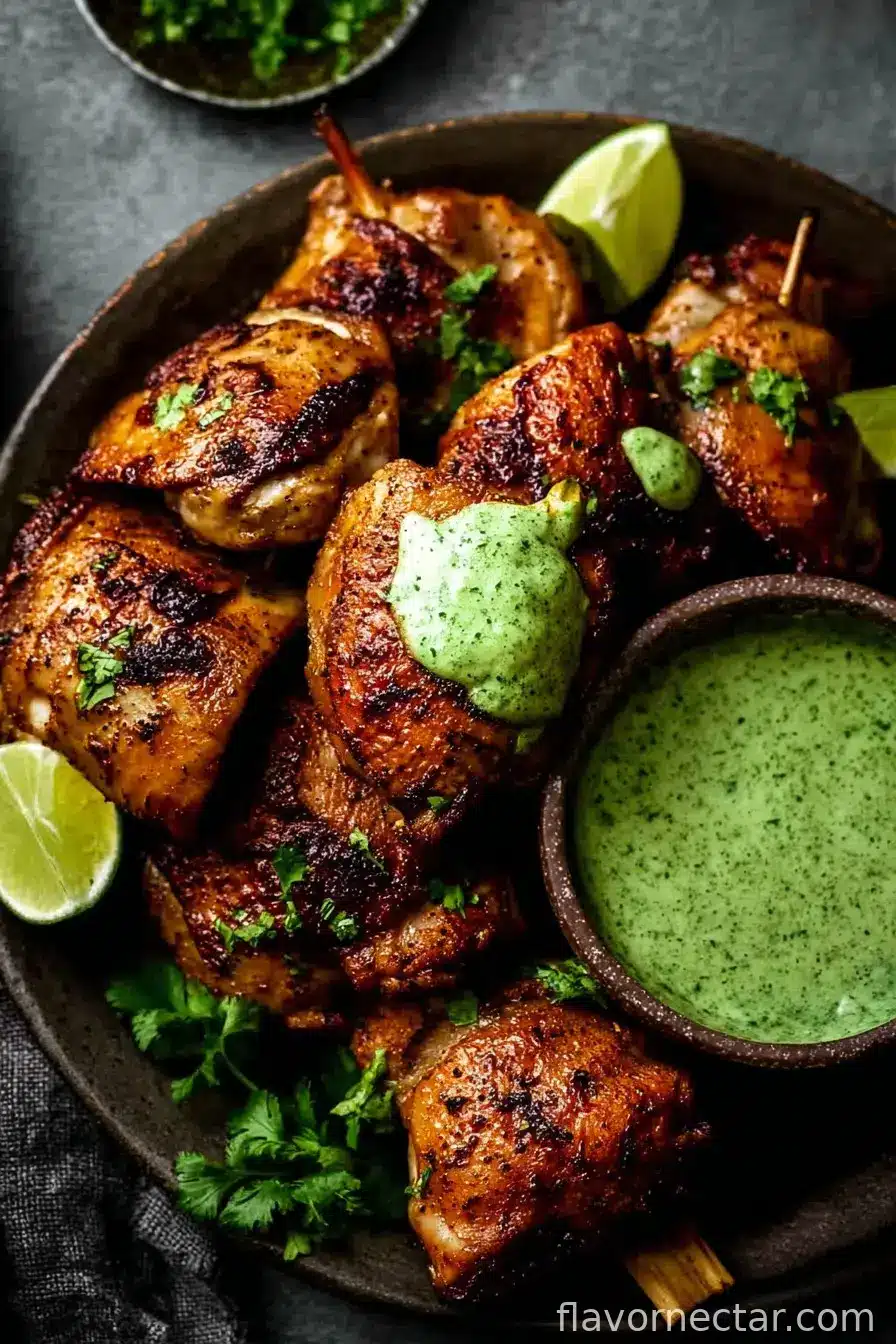 Peruvian Chicken with Green Sauce (Aji Verde)