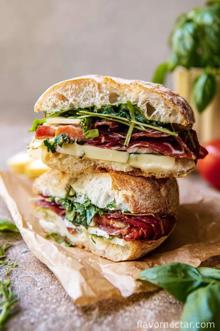Picnic Style Brie and Prosciutto Sandwich
