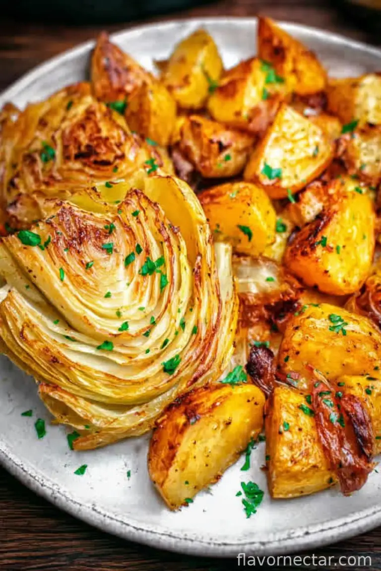 Roasted Potatoes and Cabbage
