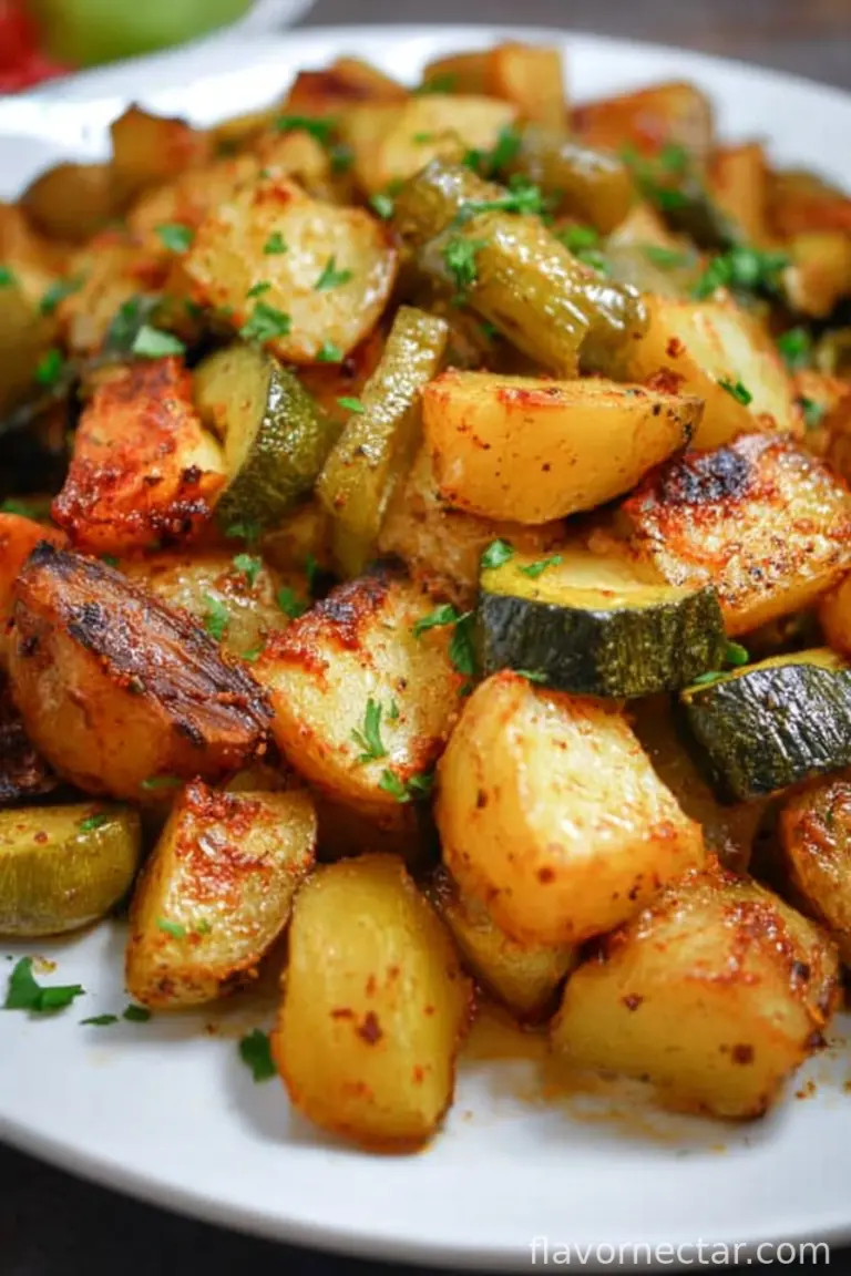 Roasted Potatoes and Zucchini