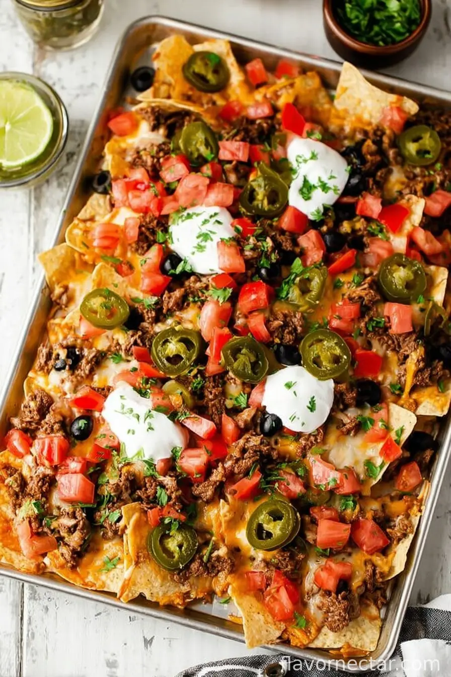 Sheet Pan Beef Nachos